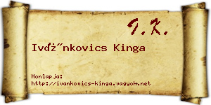 Ivánkovics Kinga névjegykártya
