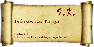 Ivánkovics Kinga névjegykártya