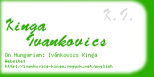 kinga ivankovics business card