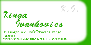 kinga ivankovics business card